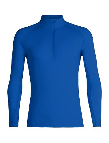 Lazurite Icebreaker BodyfitZone™ Merino 200 Zone Thermal Long Sleeve Half Zip Top Men's Base Layers | AU 1336YXFU